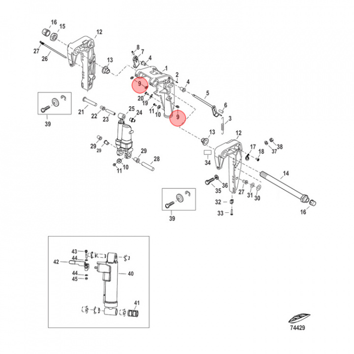 Fettnippel Mercury/Mariner 2-40 hk (824969)