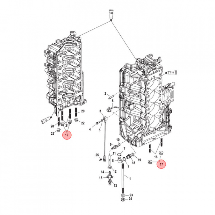 Mutter Mercury/Mariner/Mercruiser (826365)