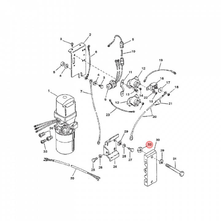 Mutter Mercruiser V6/V8 5-pack (82670912)