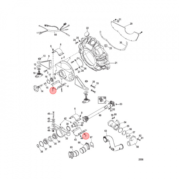 Mutter Mercruiser V6/V8 5-pack (82670912)