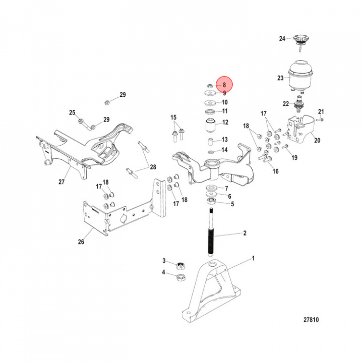 Mutter Mercury/Mercruiser 5-pack (82671317)