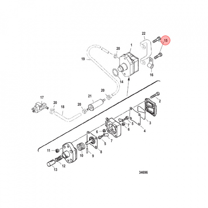 Skruv Mercury/Mariner 5-pack (82684430)