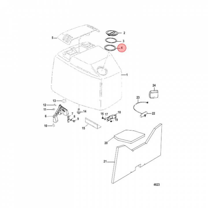 Tätning Mercury 75-125 hk (8283511)