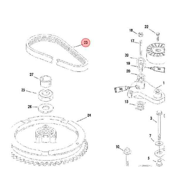 Generatorrem (Belt Flywheel/alternator 828507Q4)