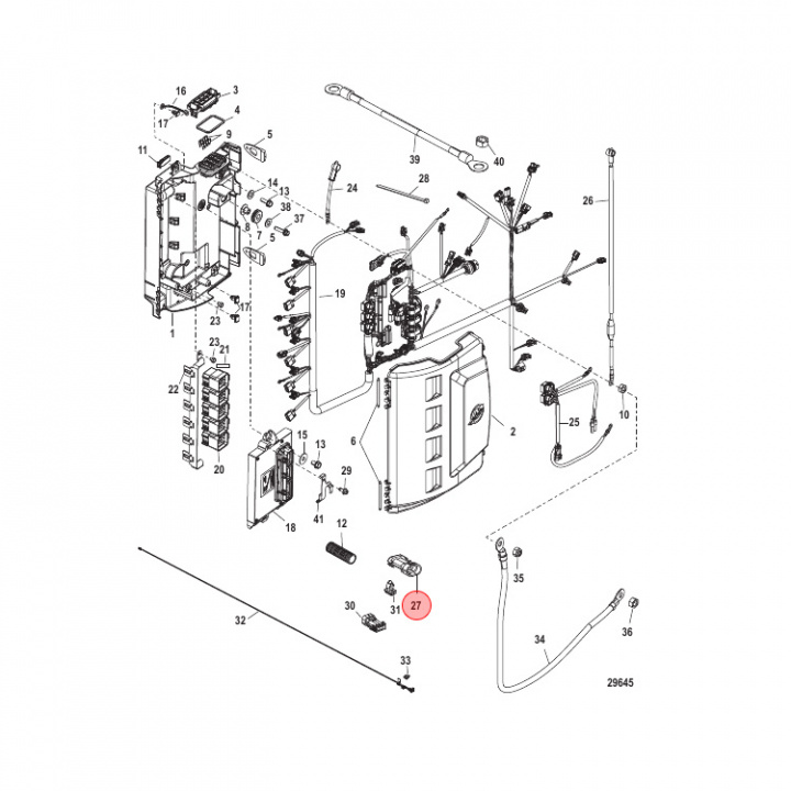 Kontakthölje 2-Pin Hane Mercury (830796A03)