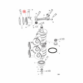Piston Assembly Port Mercury 200 hk (841134T01) Piston Assembly Port Mercury 200 hk (841134T01)
