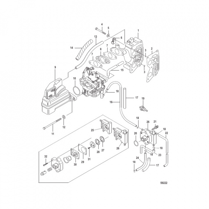 Membrankit Mercury/Mariner (851812A01)