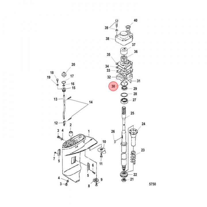 O-Ring Mercury 8-30 hk (8537096)