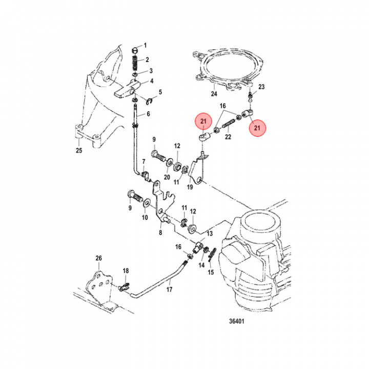 Låsning Mercury 6-50 hk (853745)
