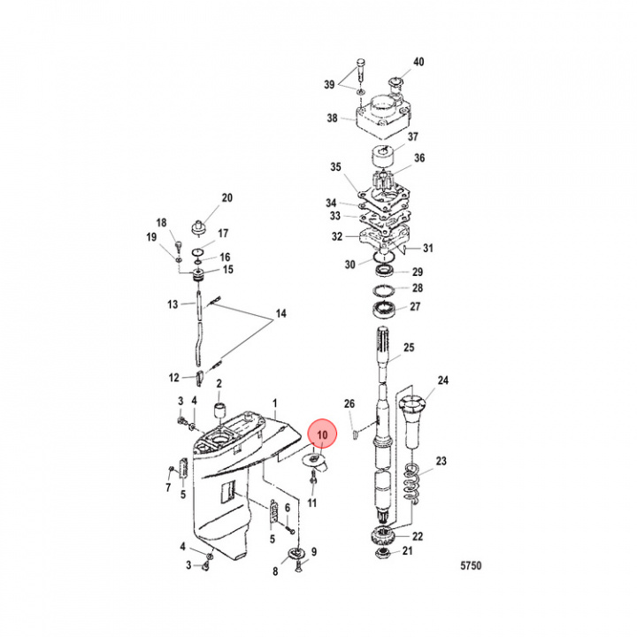 Zinkanod Trimroder Mercury 25-40 hk (853762)