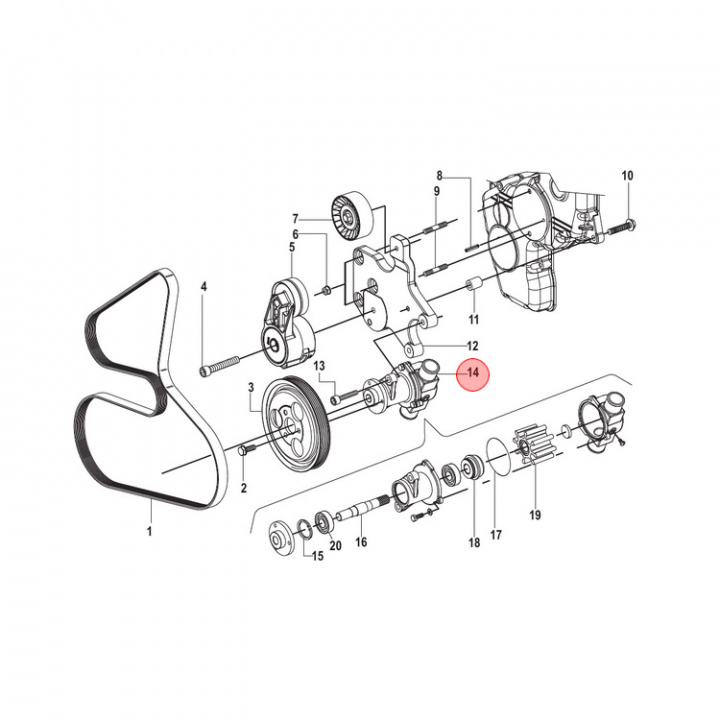 Sjövattenpump Mercruiser (854179001)
