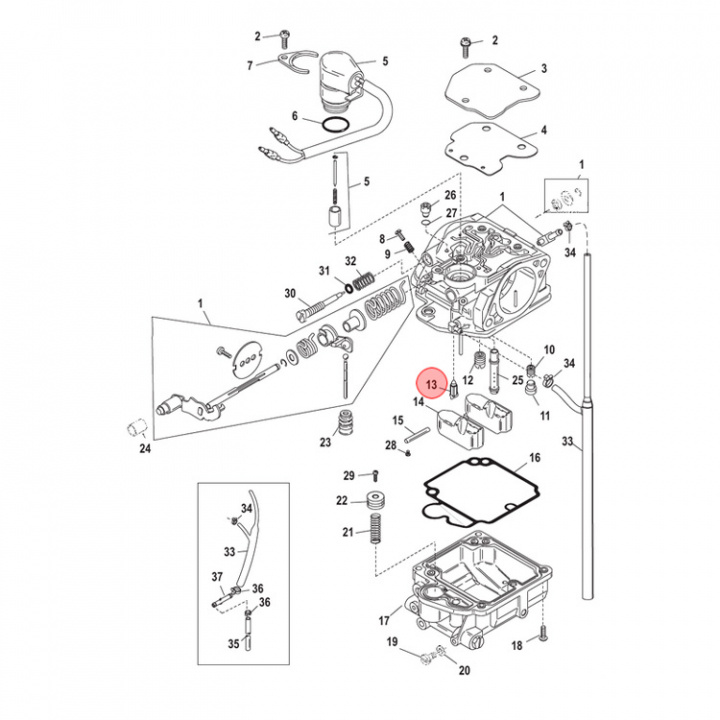 Nålventil Mercury 25-40 hk (854247)