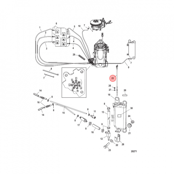 Oljenivågivare Mercury 200 hk (856156T02)