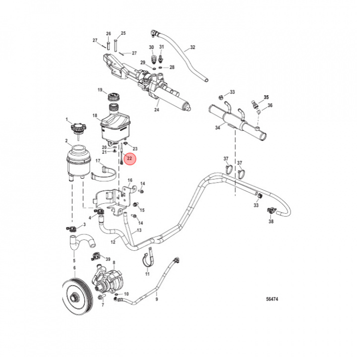 Oljenivåkontakt Mercury/Mercruiser (856156T04)