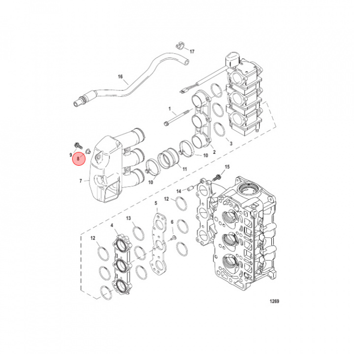 Bussning Mercury/Mercruiser (856954)