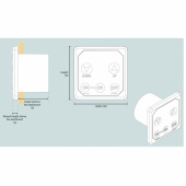 Kontrollpanel Ankarspel 70x70mm Svart (12/24v) Kontrollpanel Ankarspel 70x70mm Svart (12/24v)