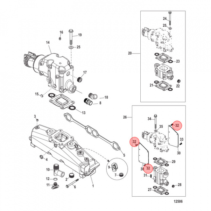 Bult Mercruiser 2-pack (860008)