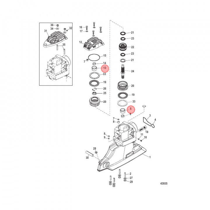 Lagerbana Mercruiser (861791)