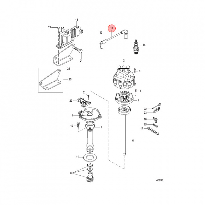 Tändkabelsats Mercruiser V6 (863656A2)
