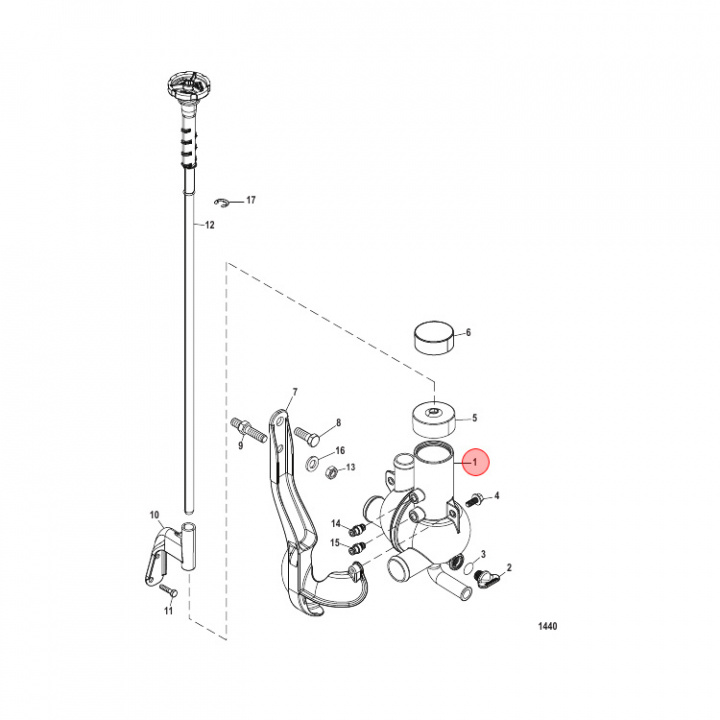 Avtappningshus Mercruiser (863802T2)