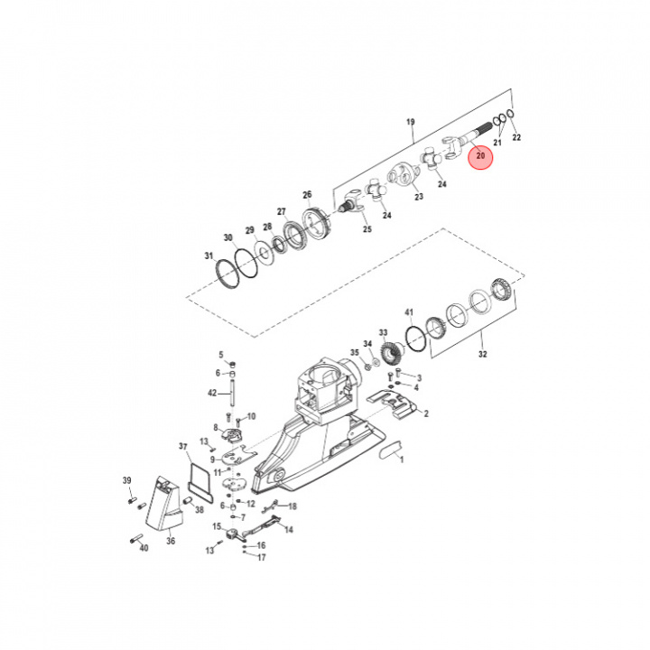 Axel För Knutkors Mercruiser (864244A01)