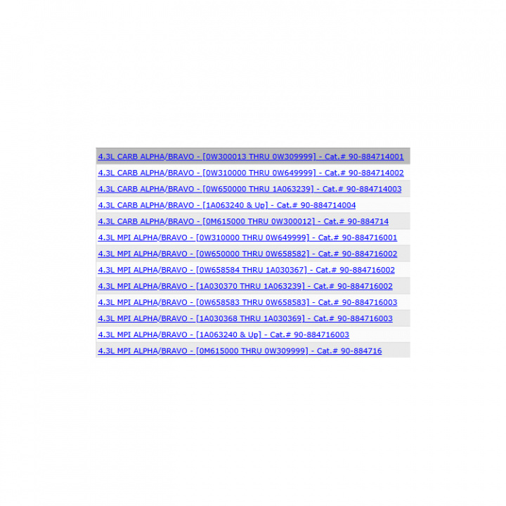 Avgaslimpa Mercruiser (864612T01)