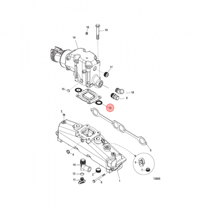 Avgaspackning Mercruiser (864850A02)