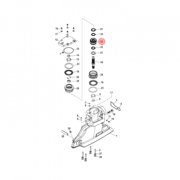 Konkoppling Mercruiser Bravo (865344A01)