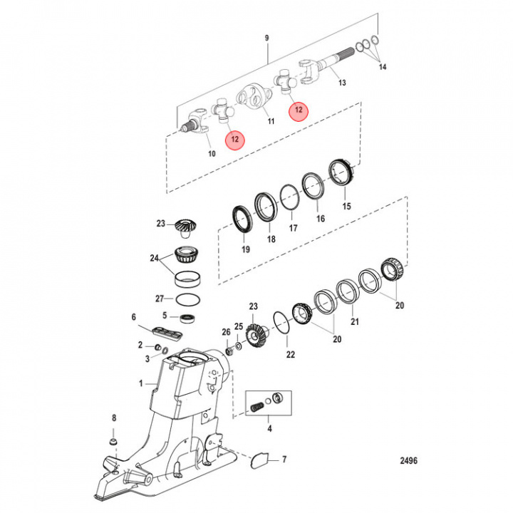Knutkors Mercruiser Alpha/Bravo (865496A02)