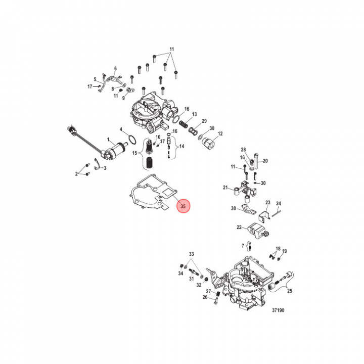 Packning Mercruiser L4/V6/V8 (866146002)