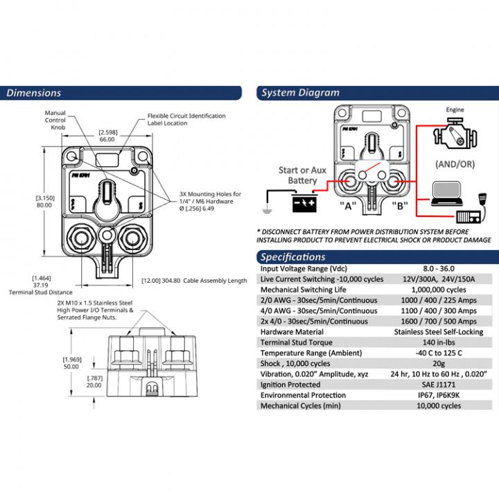 XD Huvudströmbrytare 500A