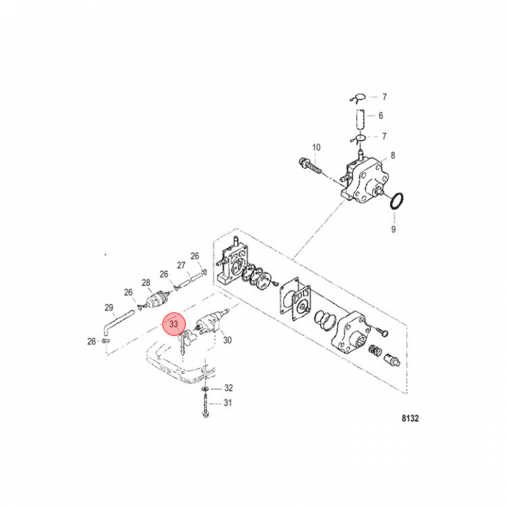 Lock Mercury/Mariner 4-30 hk (878311)