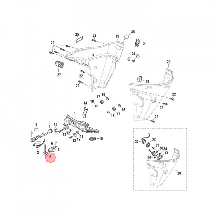 Lock Mercury/Mariner 4-30 hk (878311)