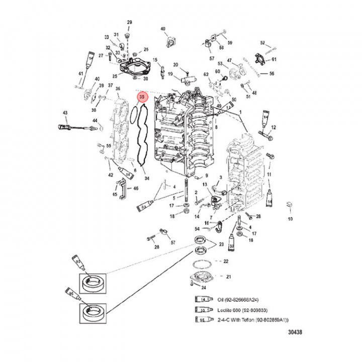 Packning Mercury 200-300 hk (878453)
