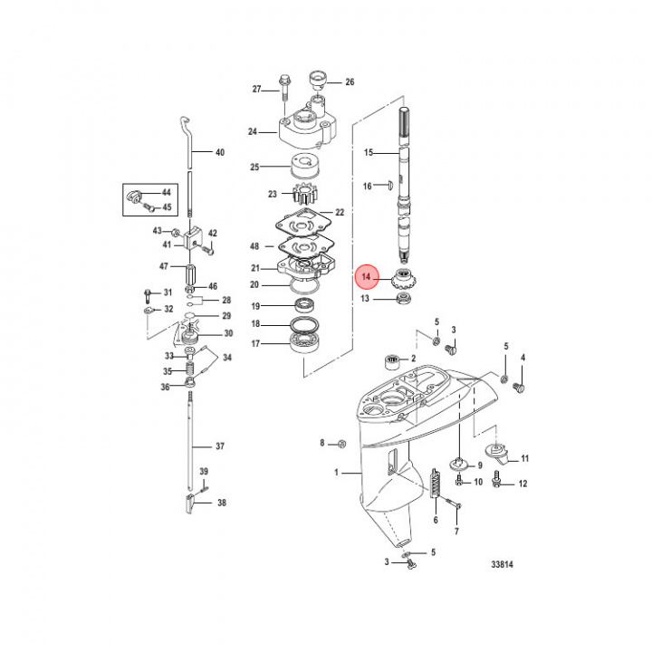 Drev Mercury 10-20 hk (879147T91)
