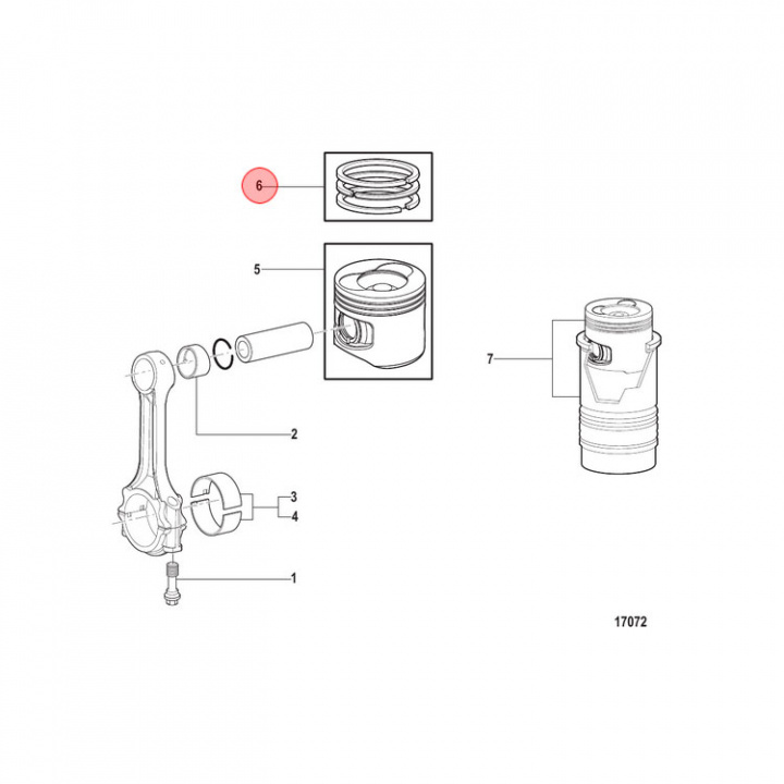Kolvringset Mercruiser CMD (879288074)