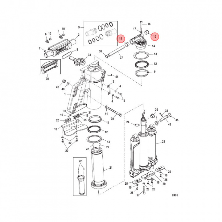 Lager Mercury 200-400 hk (8806551)