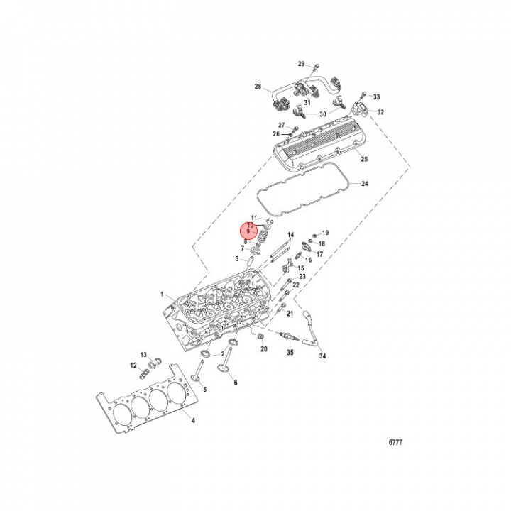 Fjäderventil Mercruiser (881672001)