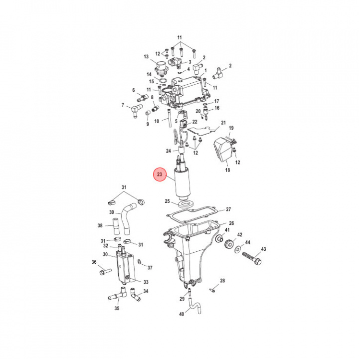 Bränslepump Mercury 30-60 hk (883202T02)