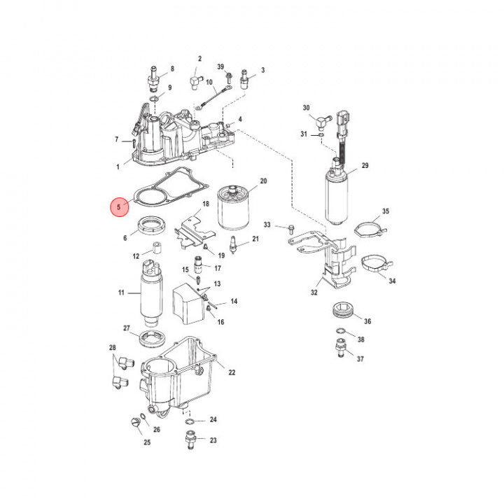 Packning Bränslepump Mercury 135-250 hk (883252)