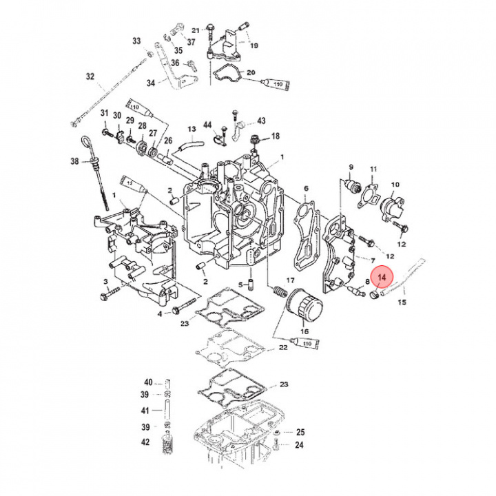 Klamma Mercury 8-90 hk 5-pack (888441)