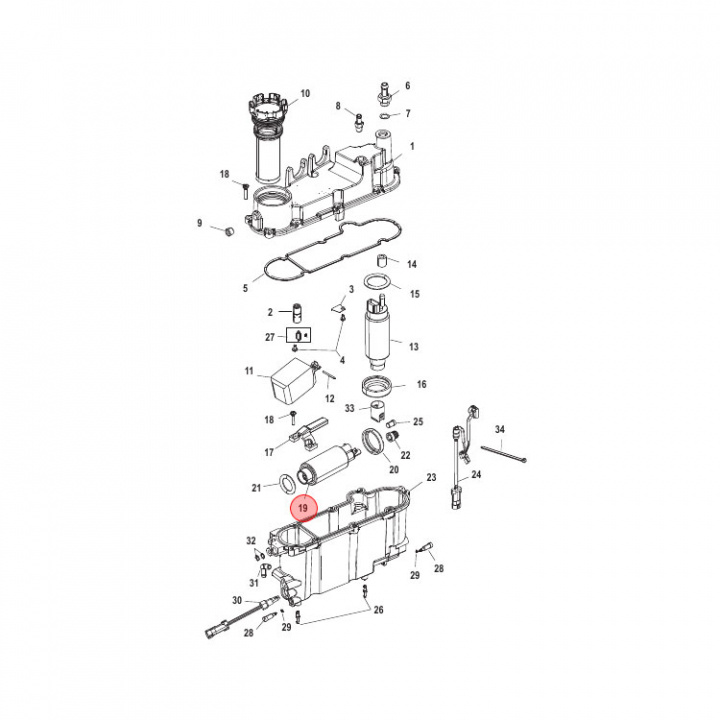 Bränslepump Mercury 75-300 hk (888733T02)