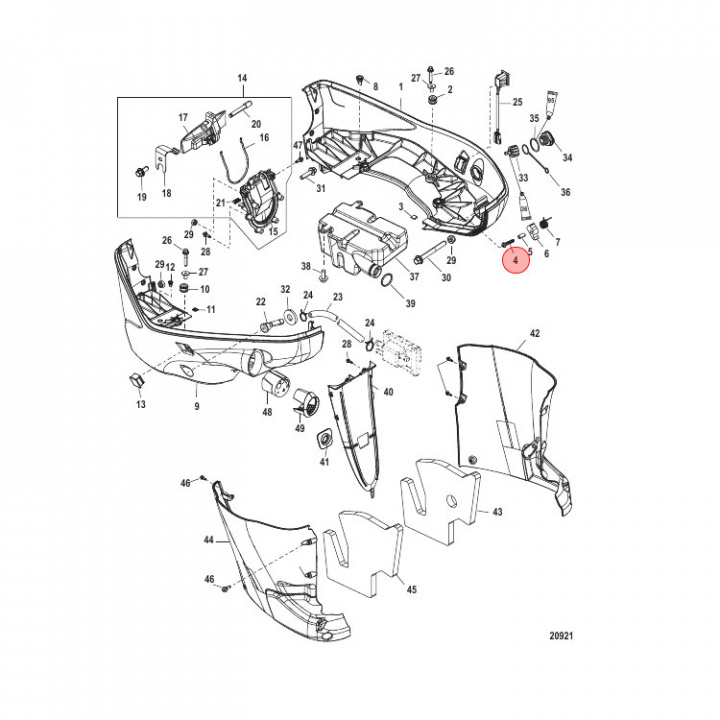 Skruv Mercury 75-300 hk (888950020)