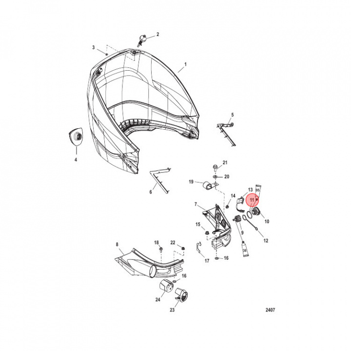 O-Ring Mercury 135-300 hk (888957)