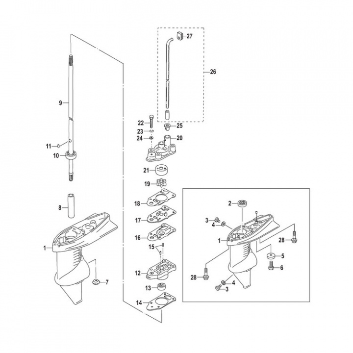 Impeller Repairkit Mercury 2/2.5/3.5 hk (889246A16)