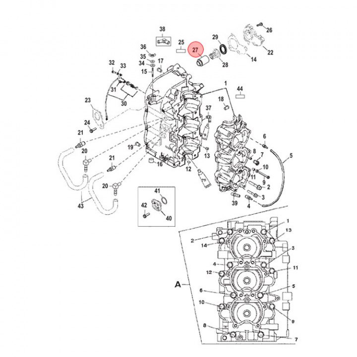Säte Mercury 40-60 hk (889735)