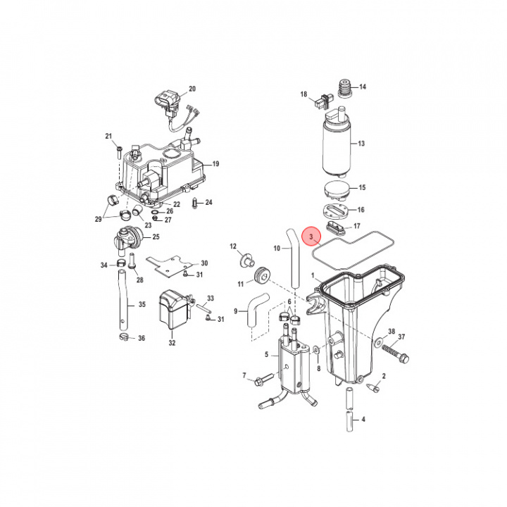 O-Ring Mercury 30-60 hk (892267530)