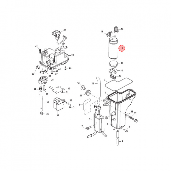 Bränslepump Kit Mercury 30-60 hk EFI (892267A51)