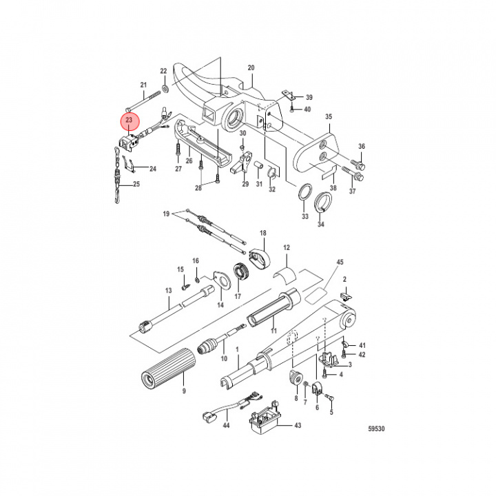 Stoppbrytare Mercury 8-20 hk (892395A01)