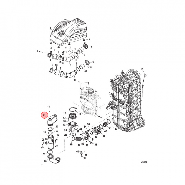 Luftfilter Mercury L6 200-300 hk (893318T02)
